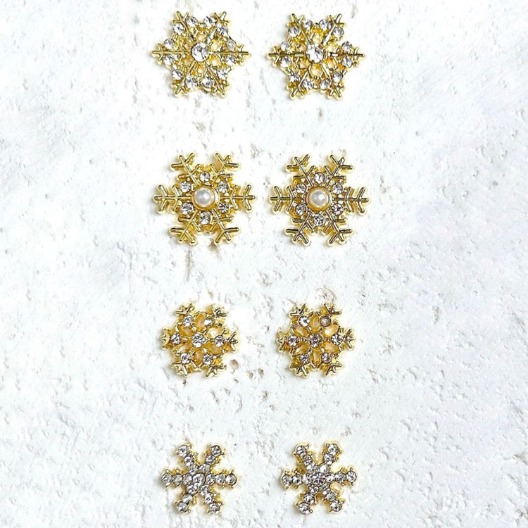 Christmas Snowflake Charms - 2pcs