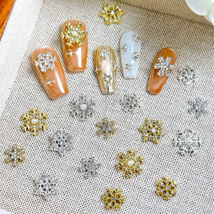 Christmas Snowflake Charms - 2pcs