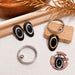 Circle Cat Eye Magnet tool displayed with black halo cat eye nail swatches and ring-shaped magnetic effect, NSI Australia