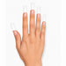 Classic clear nail tips applied to natural nails for professional nail extensions and salon tip application