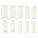 Classic white square nail extension tips displayed in 10 sizes for a precise, professional fit