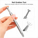 Stainless steel nail grabber tool with claw grip for safely picking up mini cube sponges and nail art accessories