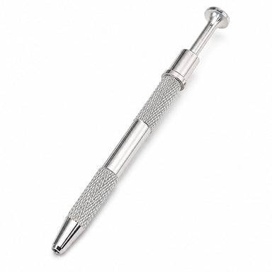 Stainless steel claw grabber tool with textured grip for picking up mini cube sponges and nail art accessories
