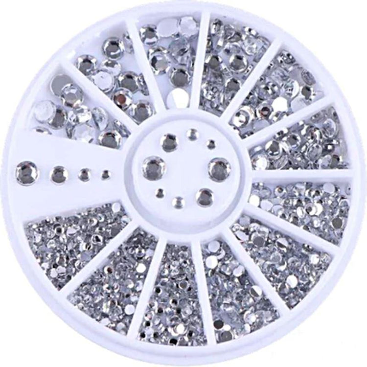 Clear Rhinestones Nail Art Decoration Wheel