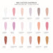 Nail Success Rubber Base Gel HEMA Free - 18 shade collection chart