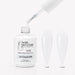 Cloud Silk Rubber Base Gel - open bottle with brush and swatches