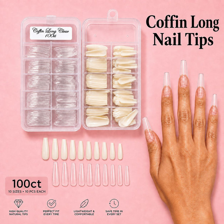 Coffin Long Nail Tips