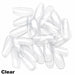 Loose clear NSI Coffin Nail Tips in a pile