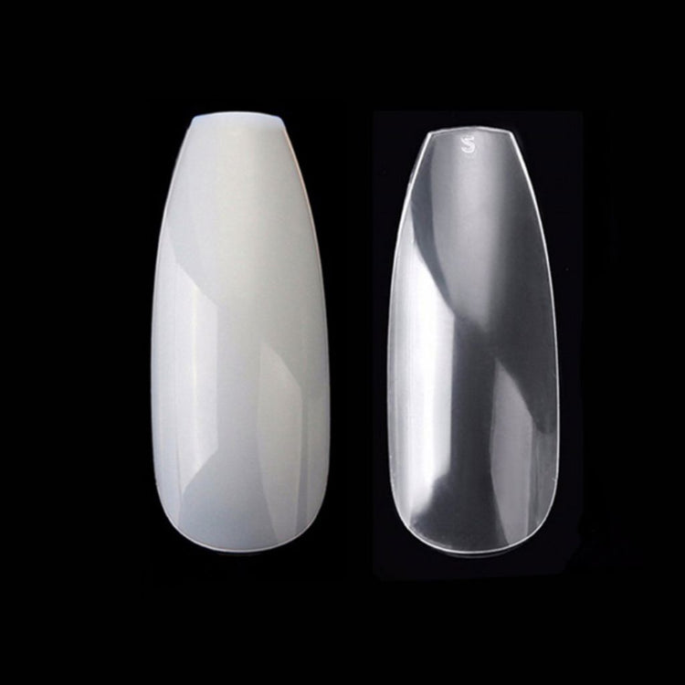 NSI Australia Coffin Nail Tips—500pcs pack, clear & natural sizes for salon nail extensions