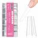 Coffin Nail Tips Clear 240pcs box by Nail Success Australia with clear coffin tips on white background
