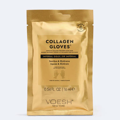 VOESH New York Collagen Gloves Imperial Gold hand mask sachet for soothing and hydrating dry hands
