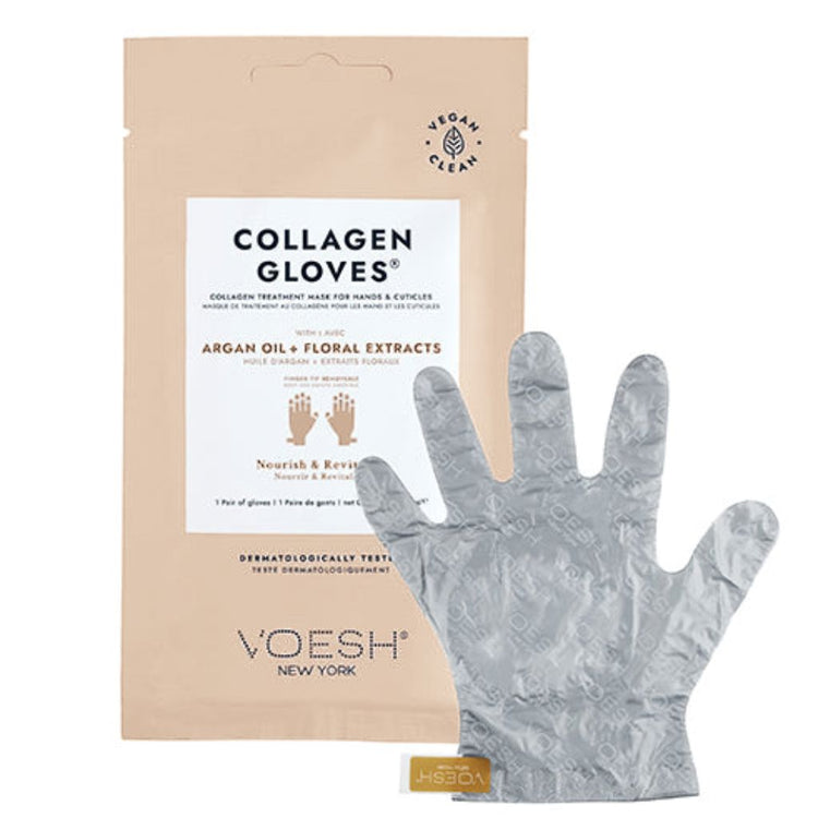 Voesh collagen gloves hand mask with argan oil and floral extracts