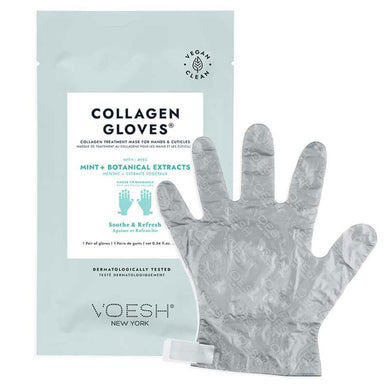 Voesh collagen gloves hand mask with mint and botanical extracts packaging