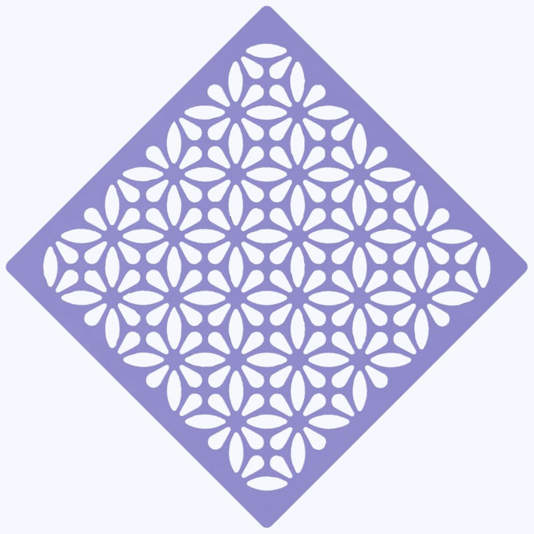 Purple colour top plate for Brushless Pro Nail Dust Collector – floral lattice vent cover, NSI Australia