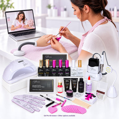 Complete Gel nail course with online learning scene and Gel Pro Kit