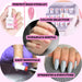 Complete Gel Nail Tech Course collage — BIAB builder gel overlay training with colour selection, e-file removals, and building nail strength & structure by NSI Australia