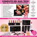 Complete gel nail tech course with BIAB, Gel X, hard gel and bonus polygel online training, certificate of completion and full professional starter kit included