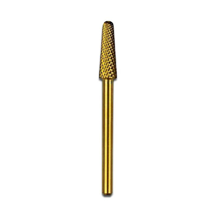Gold cone tungsten carbide nail drill bit – coarse e-file bit for acrylic and gel nail removal
