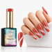Copper Blaze HEMA- and TPO-free Diamond Cat Eye Gel Polish with matching copper-red magnetic manicure and nail swatch – Nail Success Australia