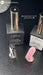 Two bottles of Nail Success Australia crackle gel polish, black and white, displayed with sample nail tips showing black-on-white and pink crackle finishes