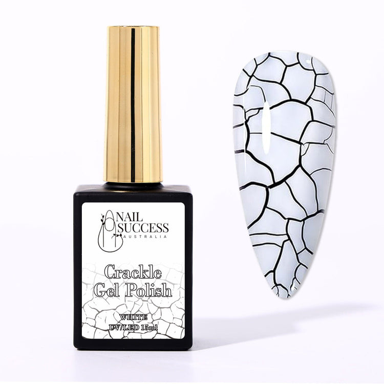 LED) bottle with crackle nail art swatch tip