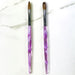 NSI Australia Crimped Kolinsky Acrylic Brush #10 – professional acrylic nail sculpting brush with purple marbled handle