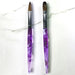 NSI Australia Crimped Kolinsky Acrylic Brush #16 – professional acrylic nail sculpting brush with purple marbled handle