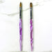 NSI Australia Crimped Kolinsky Acrylic Brush #8 – small professional acrylic nail sculpting brush with purple marbled handle