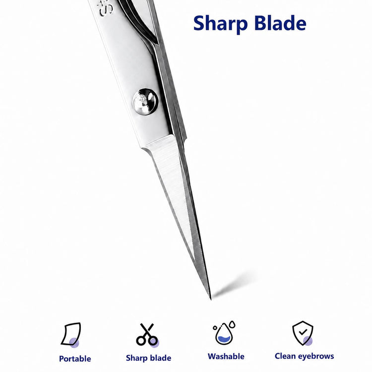 Close-up of stainless steel cuticle scissors with sharp precision blade, portable washable design for manicure grooming and detailed nail care