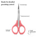 Nail Success Australia pink handle cuticle scissors with curved stainless steel blade for detailed grooming and manicure trimming