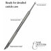 Stainless steel cuticle scraper and pusher with fine loop-detail tip, angled precision scraper and textured grip handle