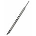Stainless steel cuticle scraper and pusher with fine loop-detail tip, angled precision scraper and textured grip handle