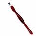 Red V-shaped cuticle trimmer and pusher nail tool for manicure cuticle care, NSI Australia