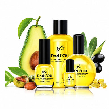 Dadi’Oil cuticle oil in four sizes with avocado, olives and jojoba seeds, 95% certified organic nail and skin treatment