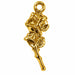 Gold rose dangle nail charm