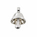 Silver bell dangle nail charm