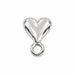 Silver heart dangle nail charm