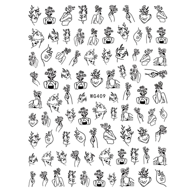 DESIGNER Nail Art StickersWG409