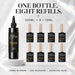 Nail Success Australia Diamond No Wipe Top Coat 120 ml refill beside eight 15 ml bottles, demonstrating equivalent product volume.

