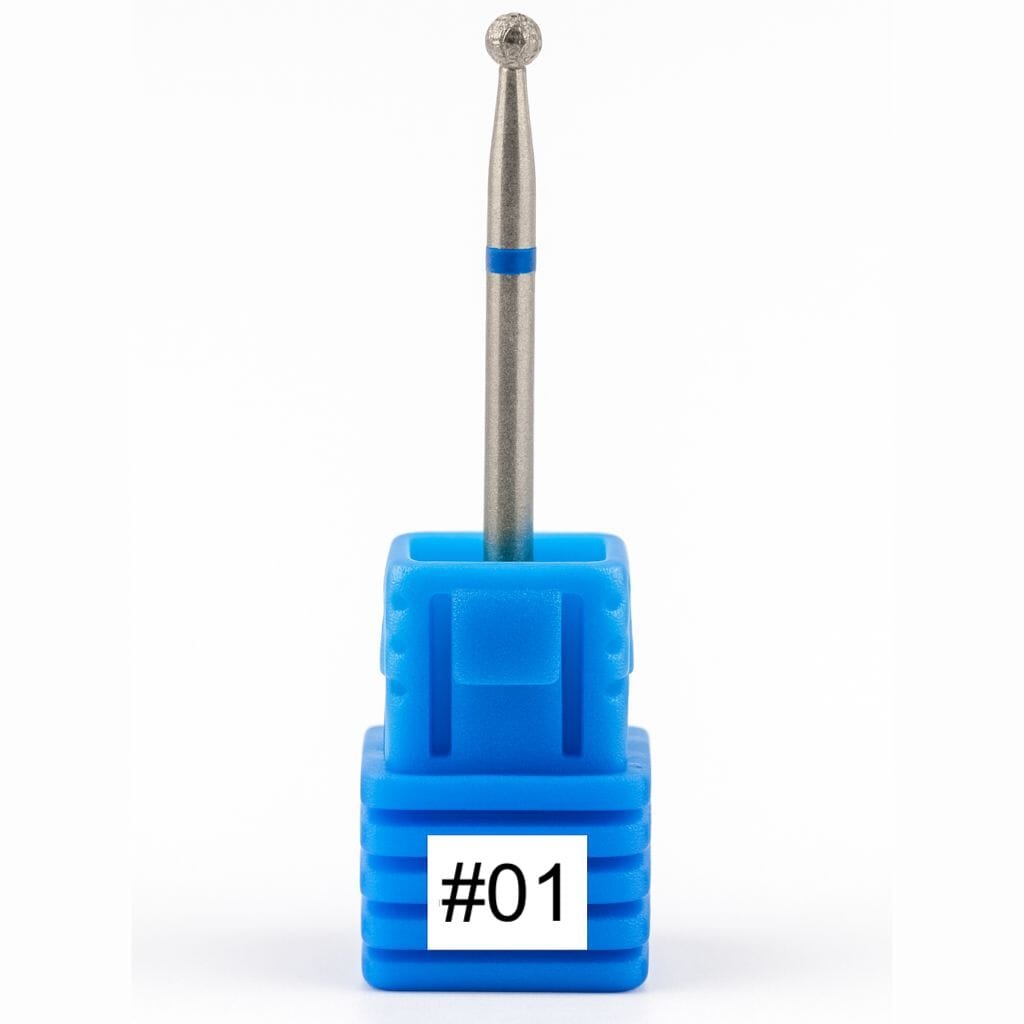 2.0mm diamond ball nail drill bit for electric nail file, blue band carbide shank