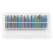 Set of 30 rainbow-coated diamond nail drill bits in assorted shapes, supplied in a clear storage case.
