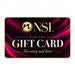 NSI Australia digital gift card in burgundy satin with a gold border, for every nail lover