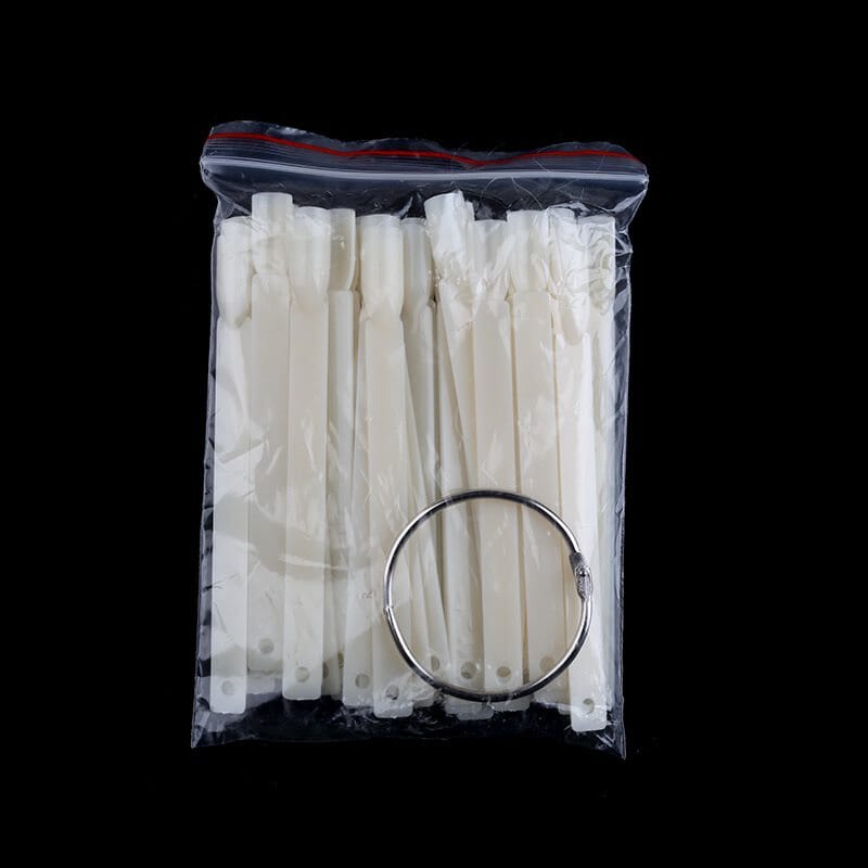 NSI Australia Nail Display Fan—50 natural square-tip swatch sticks with key ring, bagged