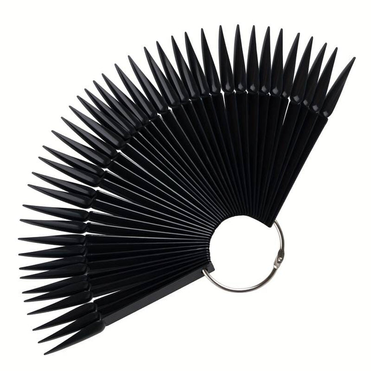 Display Key Ring - Stiletto Tips 50ct Black