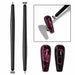 Black double-ended flower and stick cat-eye magnet tool creating pink floral magnetic gel polish nail art – NSI Australia