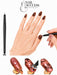 Black double-ended stick and flower cat-eye magnet tool creating copper magnetic gel polish nail art – Nail Success Australia