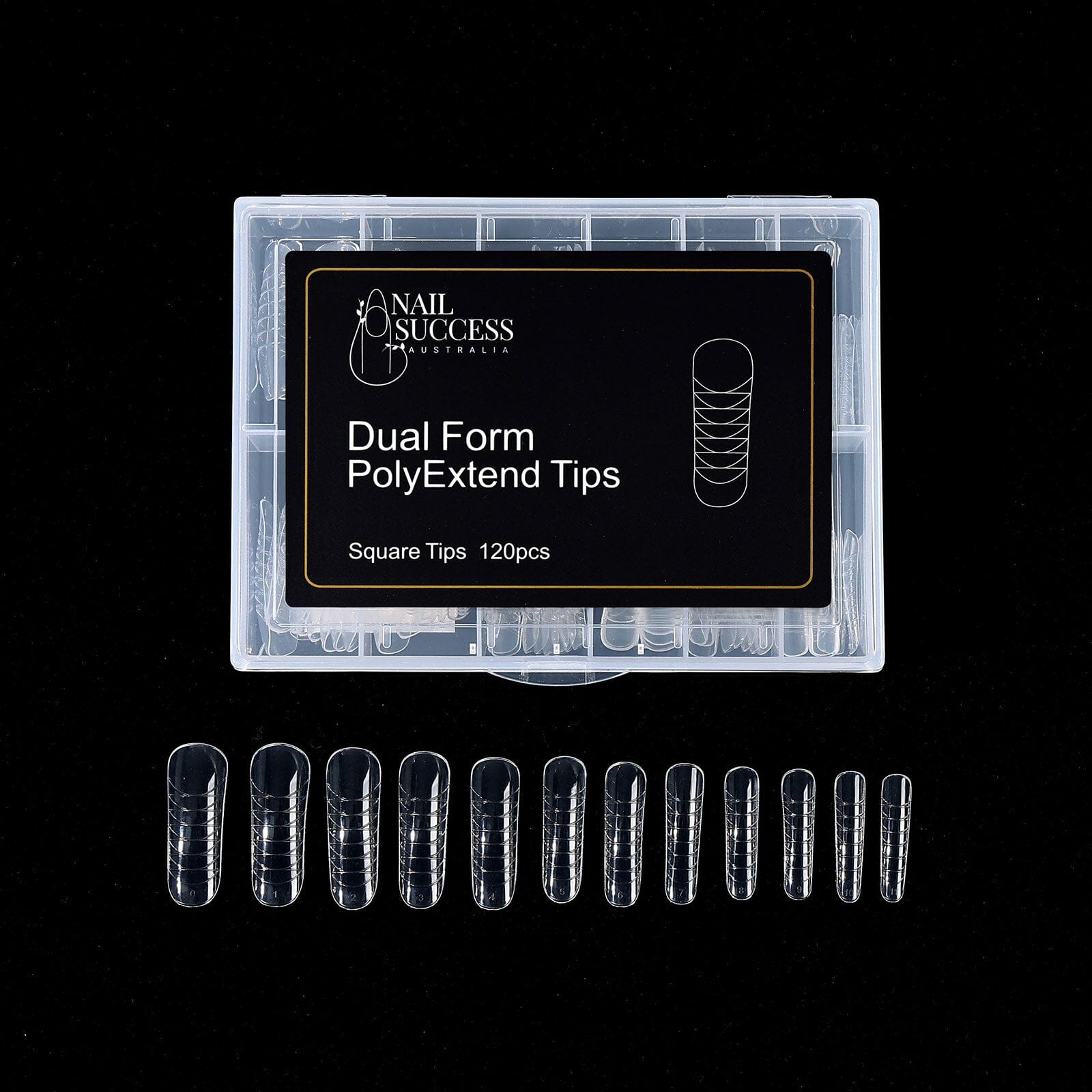 Dual Form PolyExtend Tips 120pcsSquare Dual Form