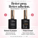 Bond Enhancer and Nail Primer duo: balance and prepare the nail, then prime for a longer-lasting bond
