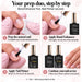 Prep duo step by step: prep the nail, apply Bond Enhancer, apply Nail Primer, then continue your nail service