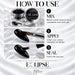 How to use ECLIPSE black thermo pigment: mix a small amount into compatible clear base gel, apply the nail design and finish with top coat, following the gel system's directions.